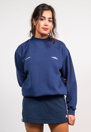 VINTAGE 90'S NAVY BLUE UMBRO SWEATSHIRT JUMPER