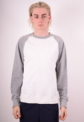 LOTTO MENS VINTAGE TOP LONG SLEEVE LARGE WHITE 90S