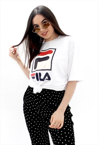 90'S RETRO WHITE SPELL-OUT OVERSIZED T-SHIRT