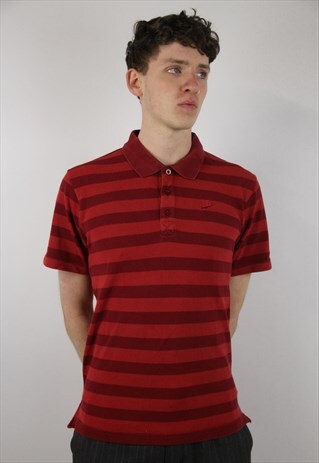 VINTAGE NIKE STRIPED POLO SHIRT