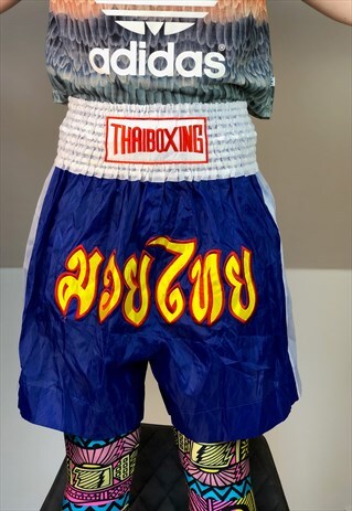 THAILAND BOX BLUE RUNNING SHORTS 90S VINTAGE