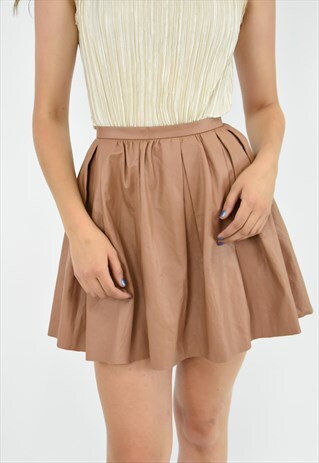 CUTE PLEATHER SKATER SKIRT