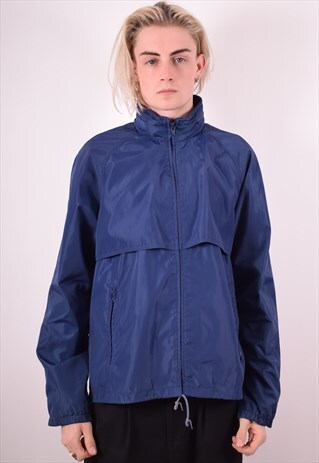 EDDIE BAUER MENS VINTAGE JACKET SMALL NAVY BLUE 90S