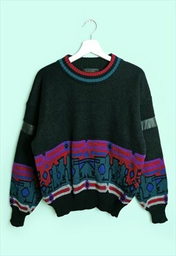 MICHAEL GERALD Vintage 80's Unisex Retro Pattern Sweater