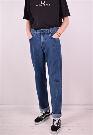 TRUSSARDI MENS VINTAGE JEANS W33 L33 BLUE 90S