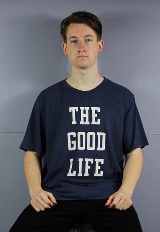 VINTAGE LEVIS T-SHIRT IN NAVY BLUE WITH PRINTED LOGO. SIZE X