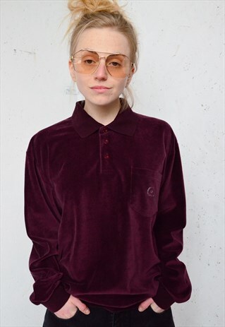 90S VINTAGE VELOUR SWEATSHIRT