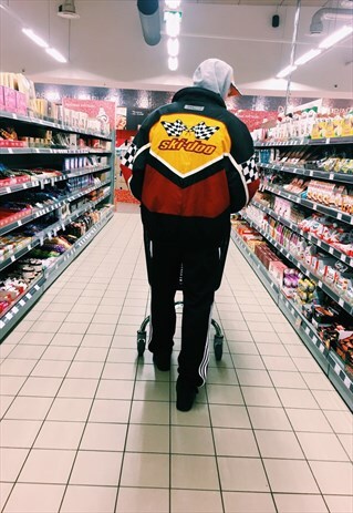 VINTAGE 90S COLOUR BLOCK RACING SKI JACKET