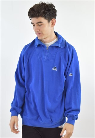 VINTAGE BLUE ADIDAS 90S SWEATSHIRT JUMPER