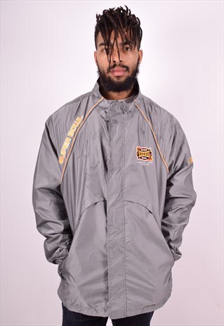 REEBOK MENS VINTAGE NFL JACKET LARGE GREY 90'S