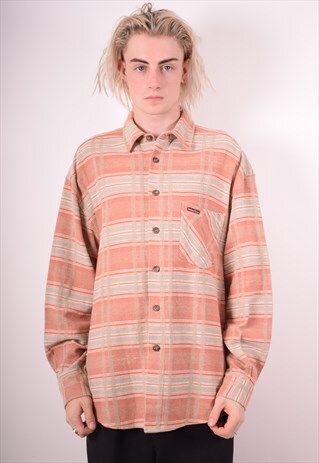 MARLBORO CLASSICS MENS VINTAGE FLANNEL SHIRT XXL RED 90S
