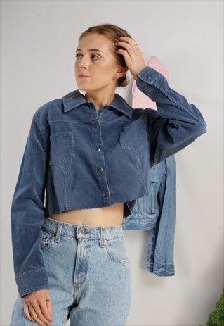 VINTAGE REWORKED CROPPED CORD SHIRT Z650