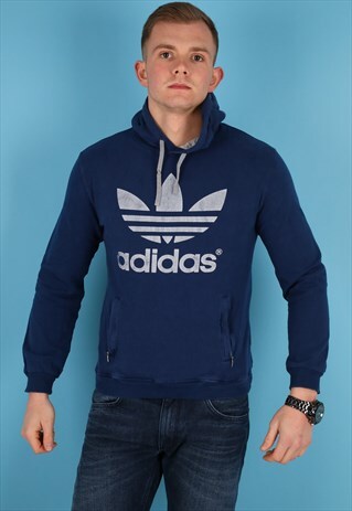 VINTAGE ADIDAS HOODIE IN NAVY NH101