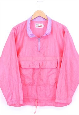 Vintage Bay Club Windbreaker Jacket Pink Quarter Zip Up 90s