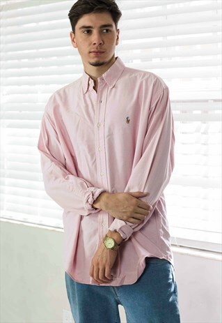 VINTAGE RALPH LAUREN SHIRT LOGO 90S L 13.0