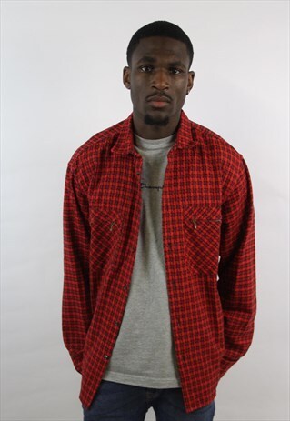 VINTAGE 90'S RED FLANNEL SHIRT