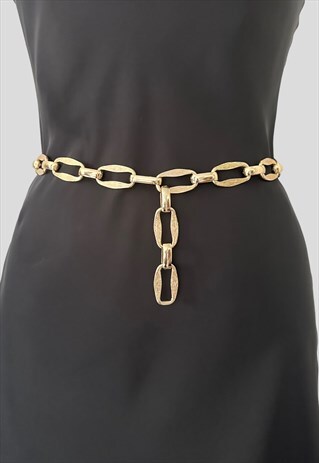 70'S GOLD METAL LADIES VINTAGE CHAIN LINK BELT