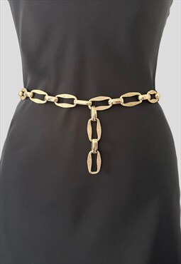 70's Gold Metal Ladies Vintage Chain Link Belt