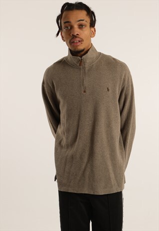VINTAGE RALPH LAUREN EMBROIDERED 1/4 ZIP SWEATSHIRT