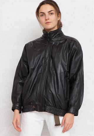 VINTAGE BLACK LEATHER JACKET