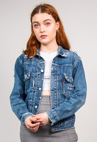 LEVI'S DENIM DISTRESSED JACKET