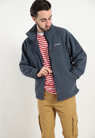 VINTAGE BERGHAUS ZIP UP FLEECE BLUE