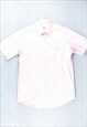 90s Lacoste Pink Short Sleeve Button Up Shirt - B2993