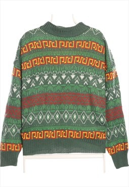 Vintage 90's Coogi Style Jumper Crewneck Knitted Cable