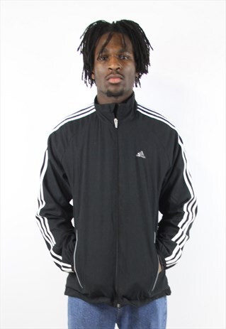 VINTAGE ADIDAS SOFT BLACK SPORTS JACKET