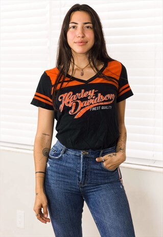 VINTAGE HARLEY DAVIDSON T-SHIRT LOGO 90S L 4.6
