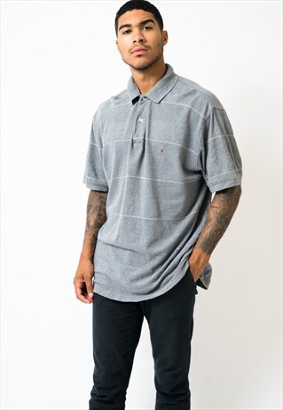 TOMMY HILFIGER GREY POLO SHIRT