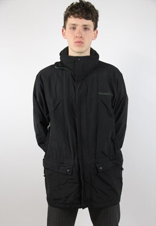 VINTAGE TIMBERLAND BLACK SPORTS WEATHERPROOF JACKET