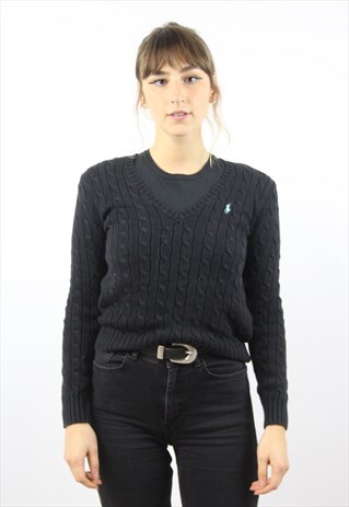 VINTAGE RALPH LAUREN BLACK JUMPER
