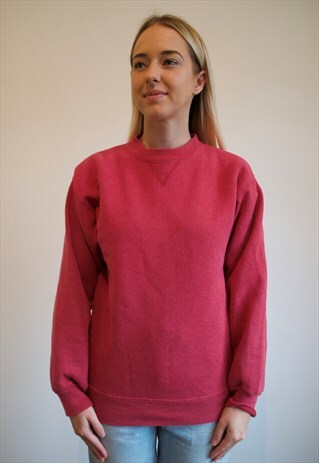 VINTAGE 90'S PLAIN PINK SWEATSHIRT