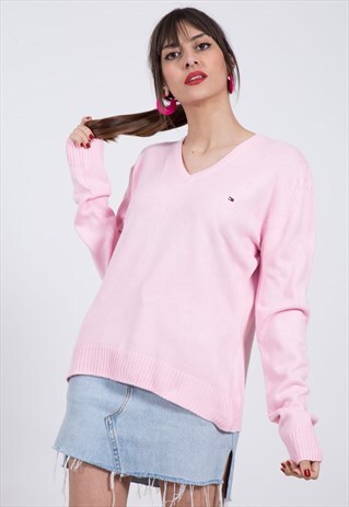 ON SALE VINTAGE 80S TOMMY HILFIGER KNITWEAR JUMPER / S0256