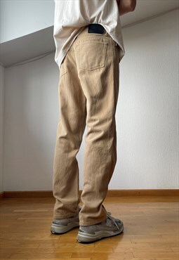 Vintage MOSCHINO Pants Trousers 90s Beige 