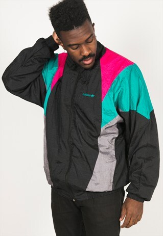 VINTAGE 80S USA ADIDAS SHELL SPORT JACKET / R233