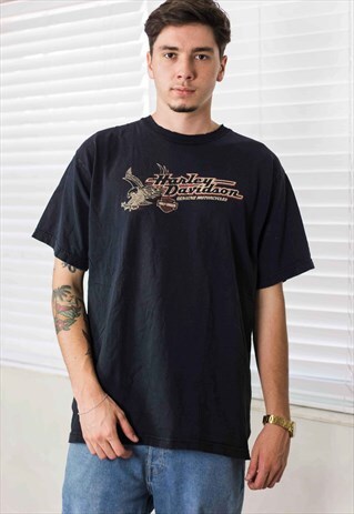 VINTAGE HARLEY DAVIDSON T-SHIRT LOGO 90S XL 9.4