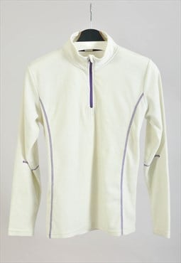 Vintage 00s 1/4 zip fleece in white