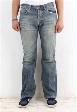 Denver Vintage Mens W32 L34 Regular Fit Bootcut Jeans Denim