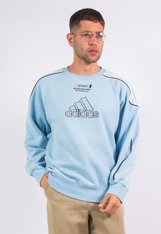 90'S ADIDAS BLUE SWEATSHIRT