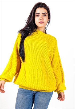 VINTAGE YELLOW KNITWEAR JUMPER K658