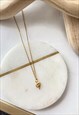 Gold Hand Symbol Dainty Pendant Necklace