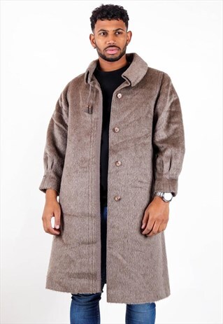 VINTAGE FAUX FUR TRENCH COAT J3253