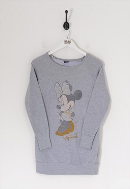 Vintage DISNEY Minnie Mouse Sweatshirt Grey Small BV11518