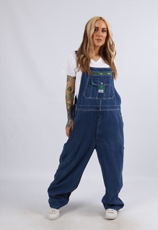 VINTAGE USA LIBERTY DENIM DUNGAREES PLUS SIZE 18 2XL (A1J)