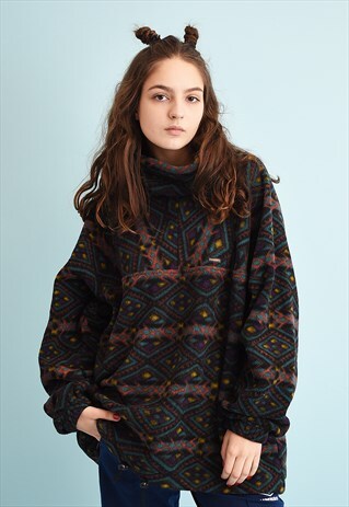 80'S RETRO ATHLEISURE FLEECE SWEATSHIRT JUMPER