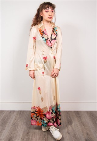 VINTAGE 70'S ROBE MAXI DRESS