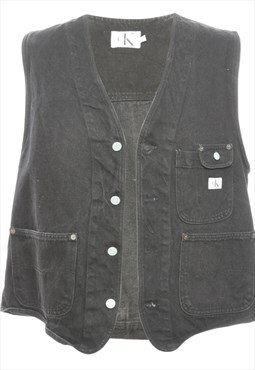 Black Calvin Klein Denim Jacket Vest - L
