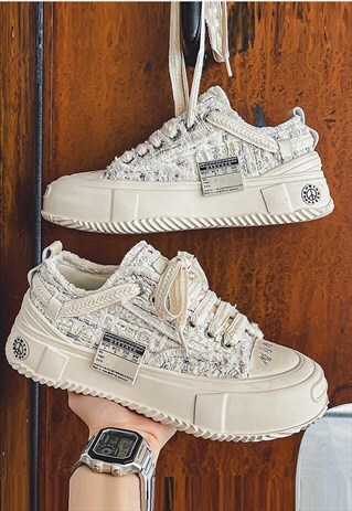CHUNKY SOLE CANVAS SHOES RETRO SPORT SNEAKERS SKATE TRAINERS